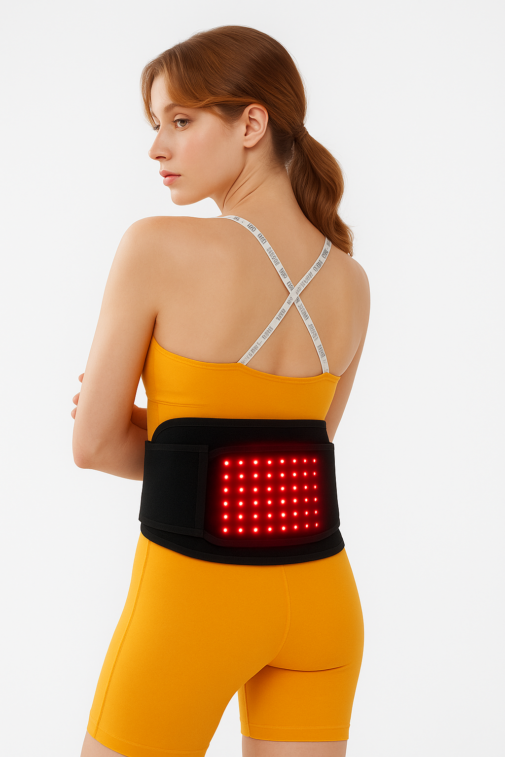 GloFlex red light therapy belt glowing in use