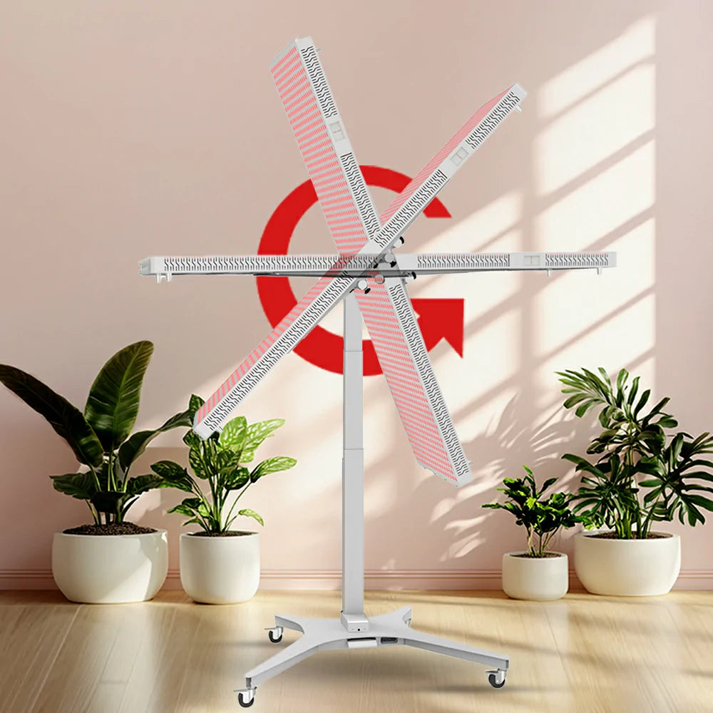 GloPivot 360 motorized stand mounted with panel