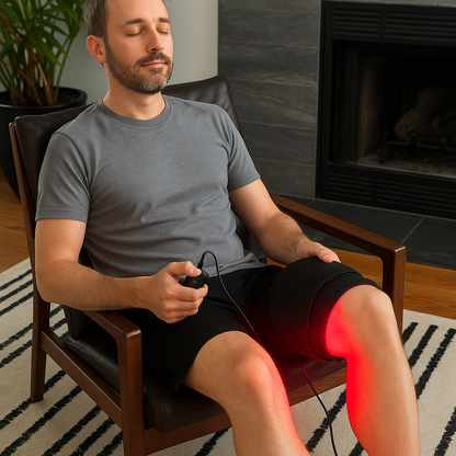 Adjustable red light treatment belt for home or clinic use