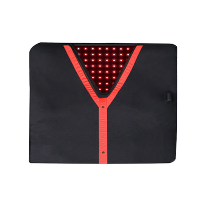 Black mat with red LED lights on a white background